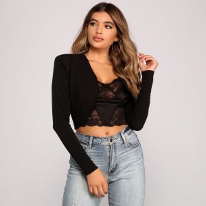A Chic Moment Cropped Blazer