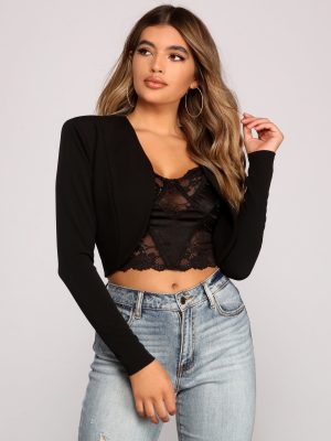 A Chic Moment Cropped Blazer