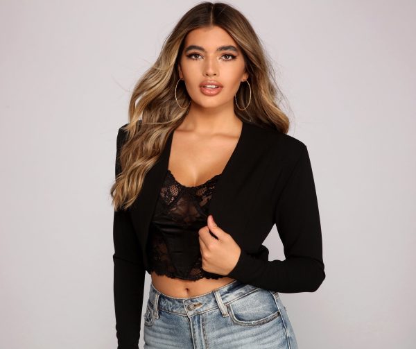 A Chic Moment Cropped Blazer - Image 4