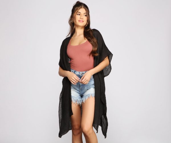 Basic And Chic Flowy Kimono - Image 5
