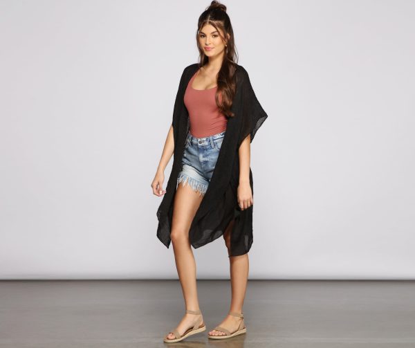 Basic And Chic Flowy Kimono - Image 8