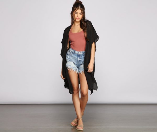 Basic And Chic Flowy Kimono - Image 9