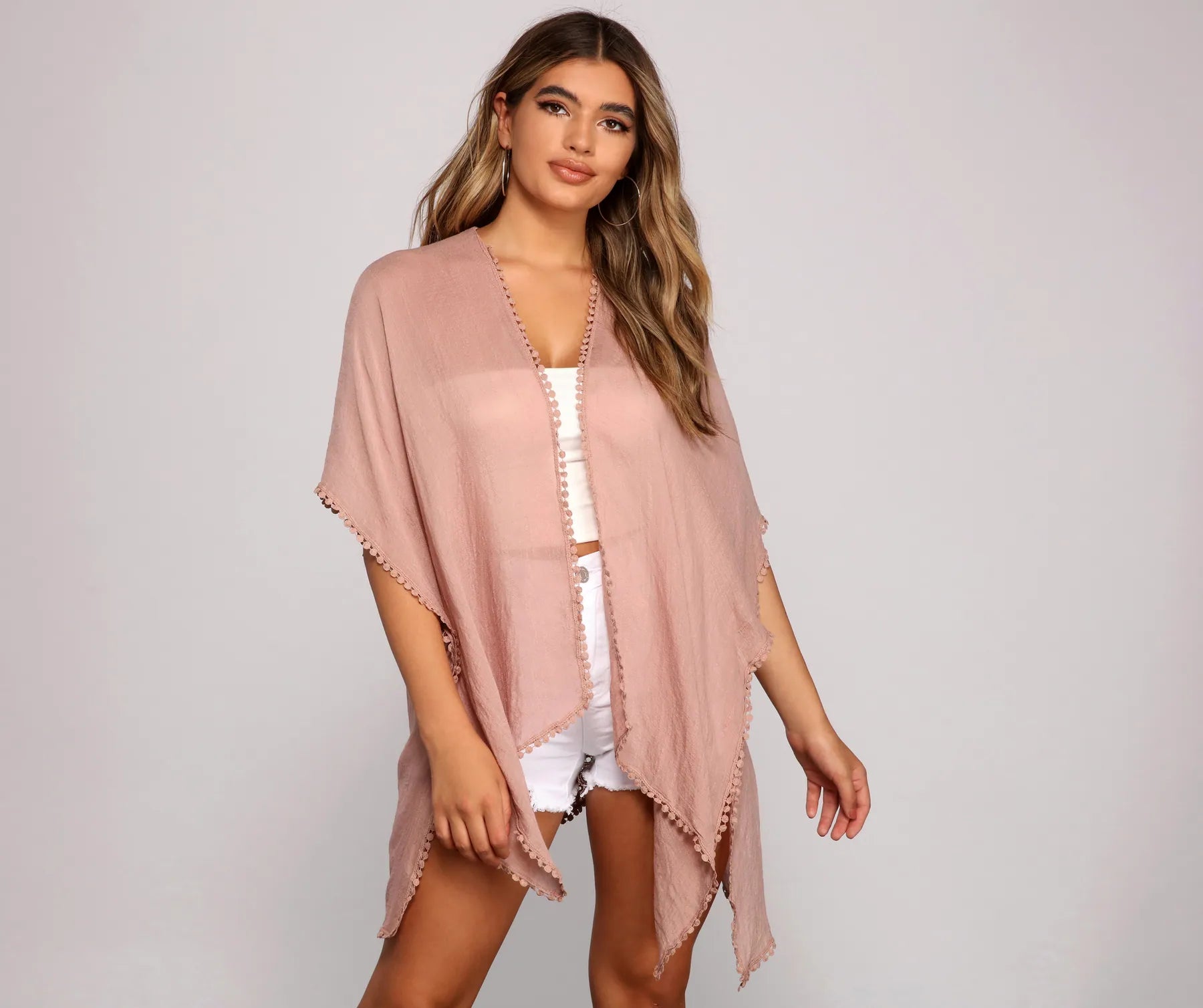 Flowy And Chic Woven Kimono - Image 4
