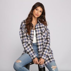 Preppy Chic Plaid Shacket