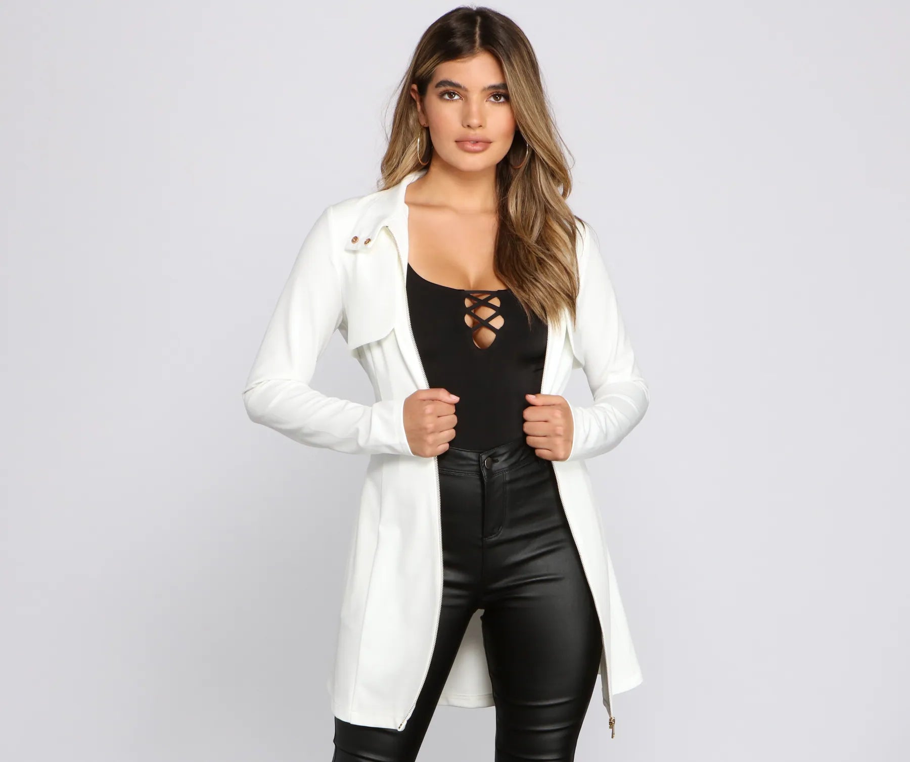 Majorly Chic Belted Trench Dress - Image 6
