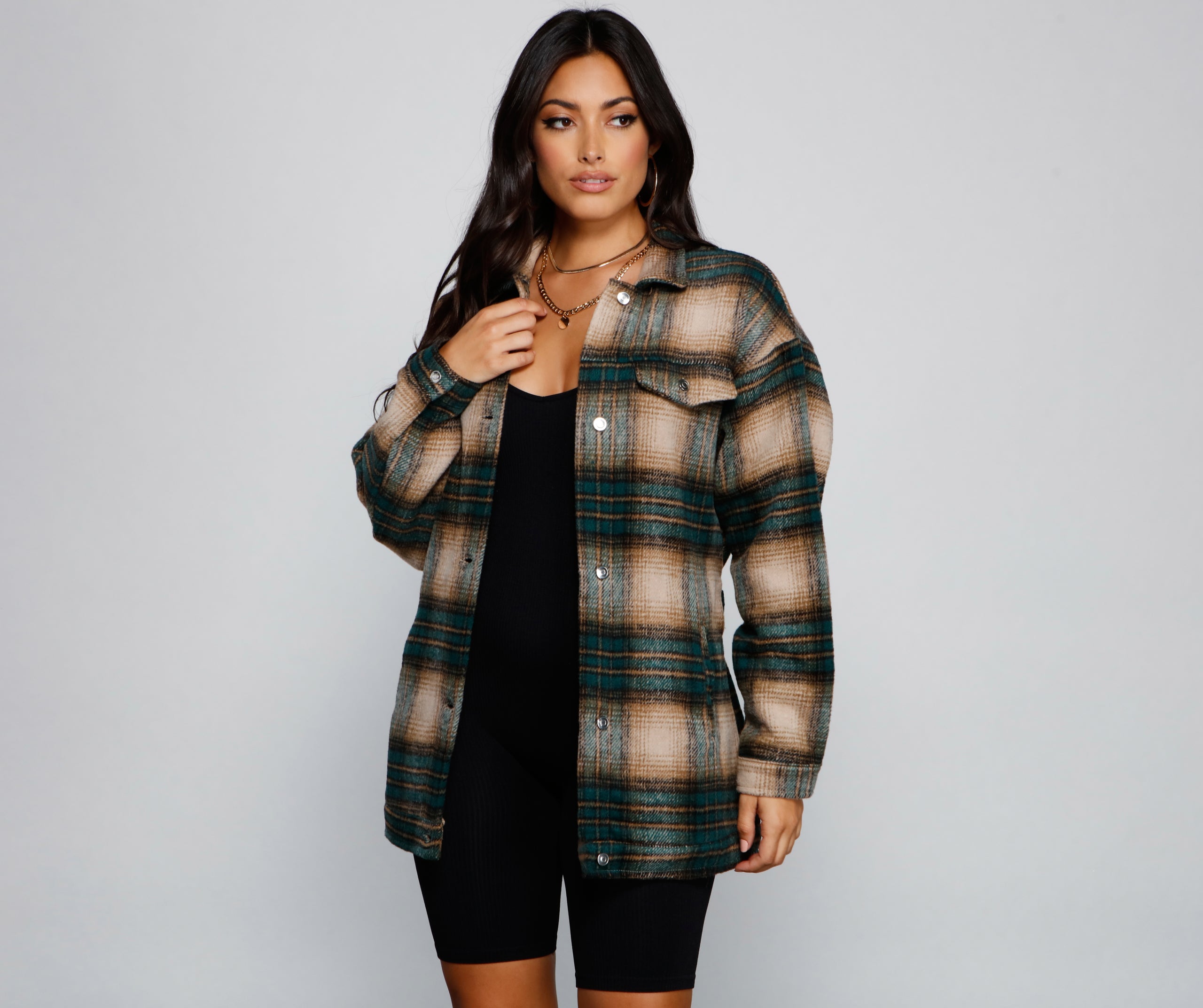 The One Belted Flannel Shacket - Image 10