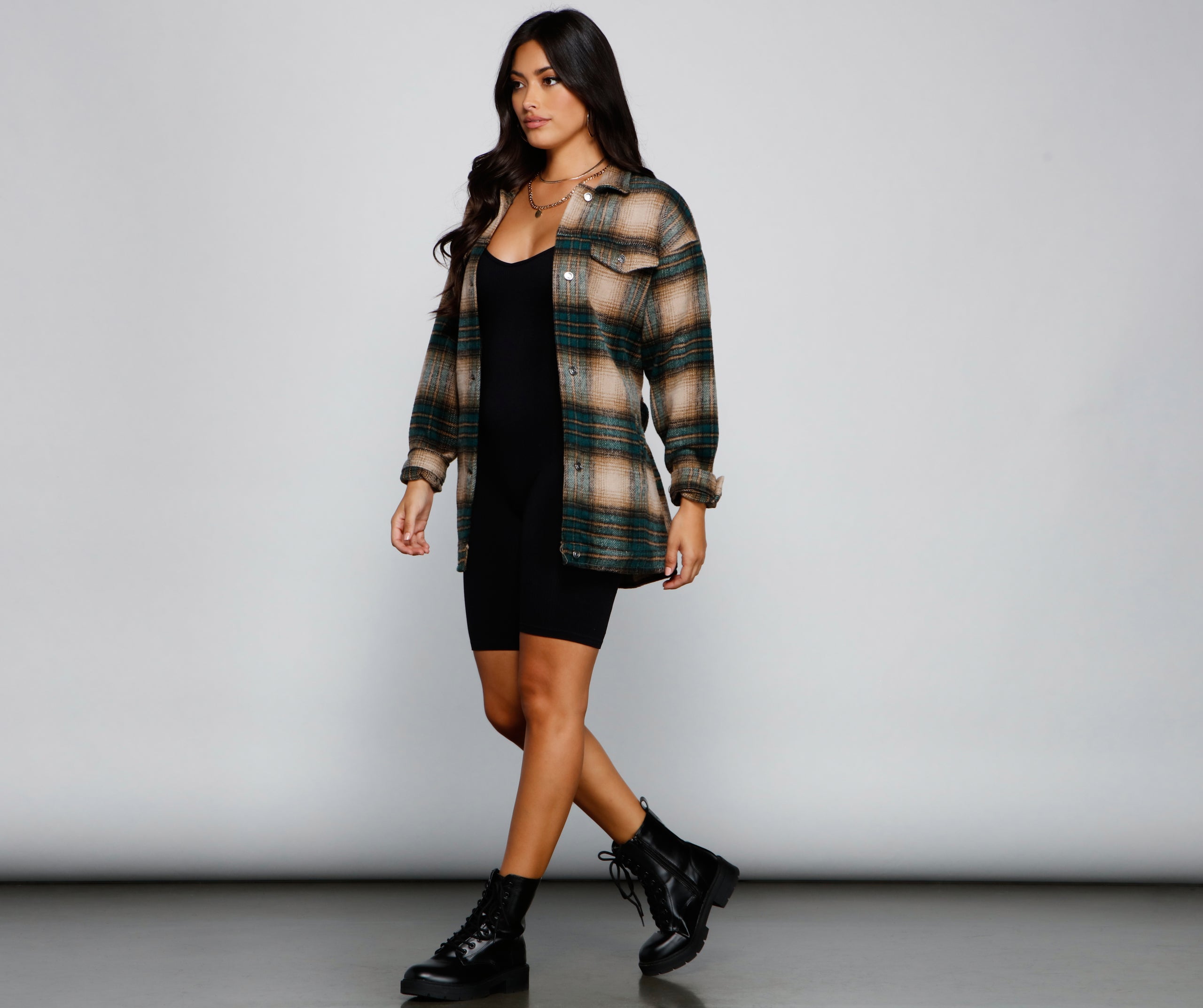 The One Belted Flannel Shacket - Image 13