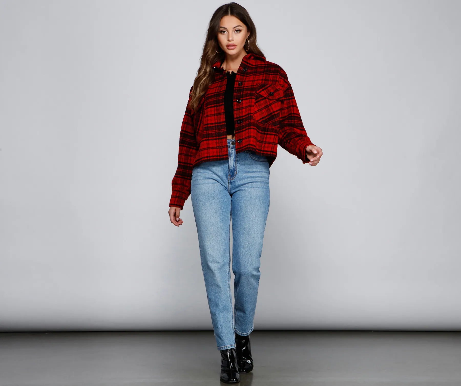 Cozy Vibes Plaid Shacket - Image 8