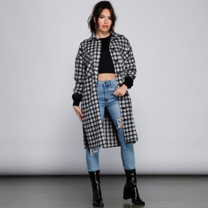 Cozy Days Long Plaid Shacket