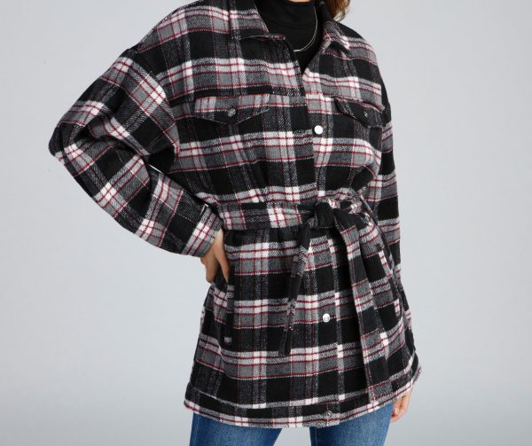 The One Belted Flannel Shacket - Image 17