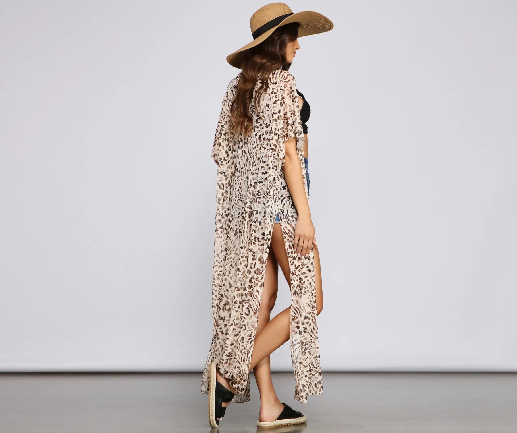 Fab And Fierce Leopard Print Kimono - Image 2