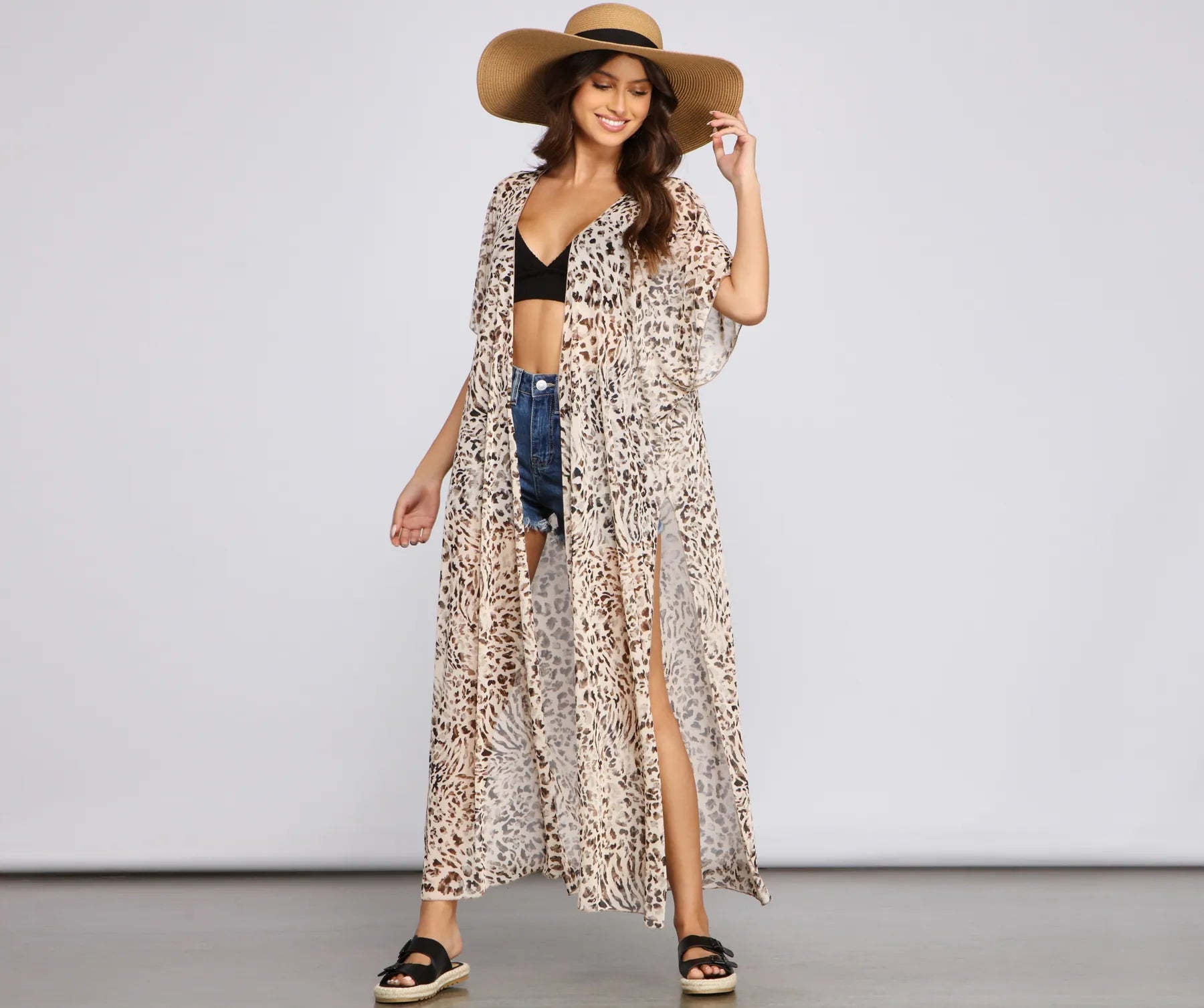 Fab And Fierce Leopard Print Kimono - Image 3