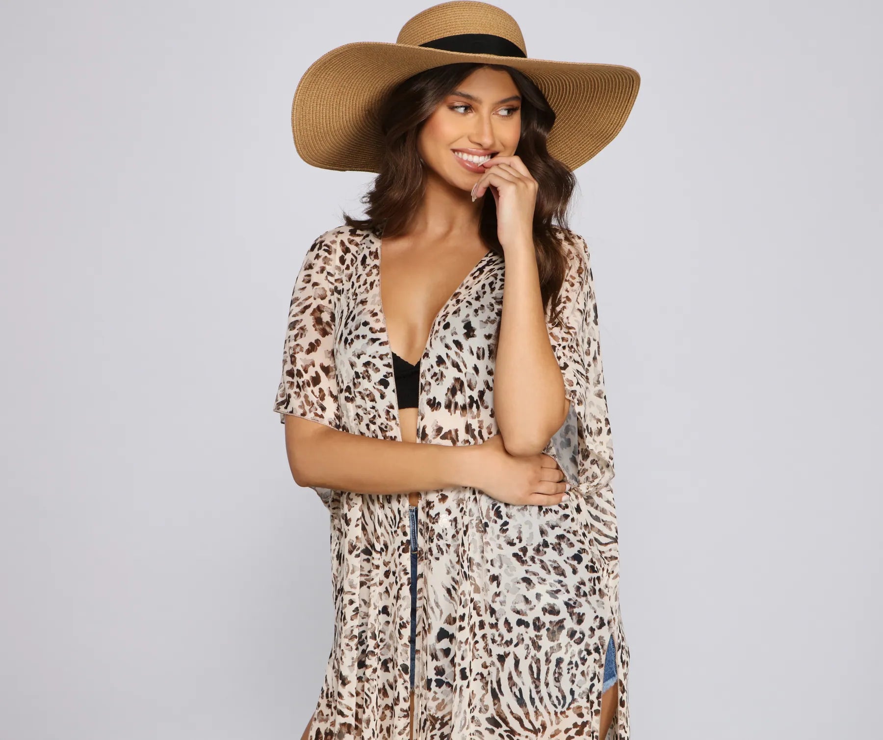 Fab And Fierce Leopard Print Kimono - Image 4