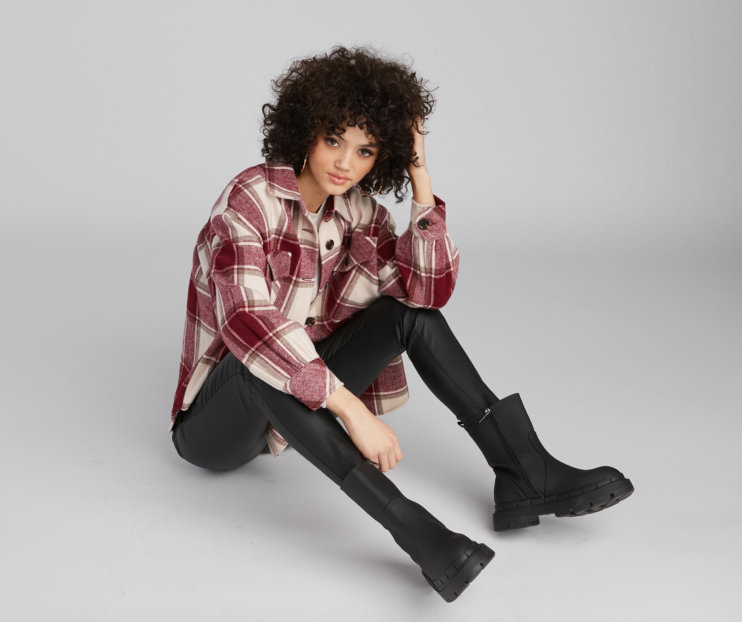 True And Trendy Plaid Shacket - Image 8