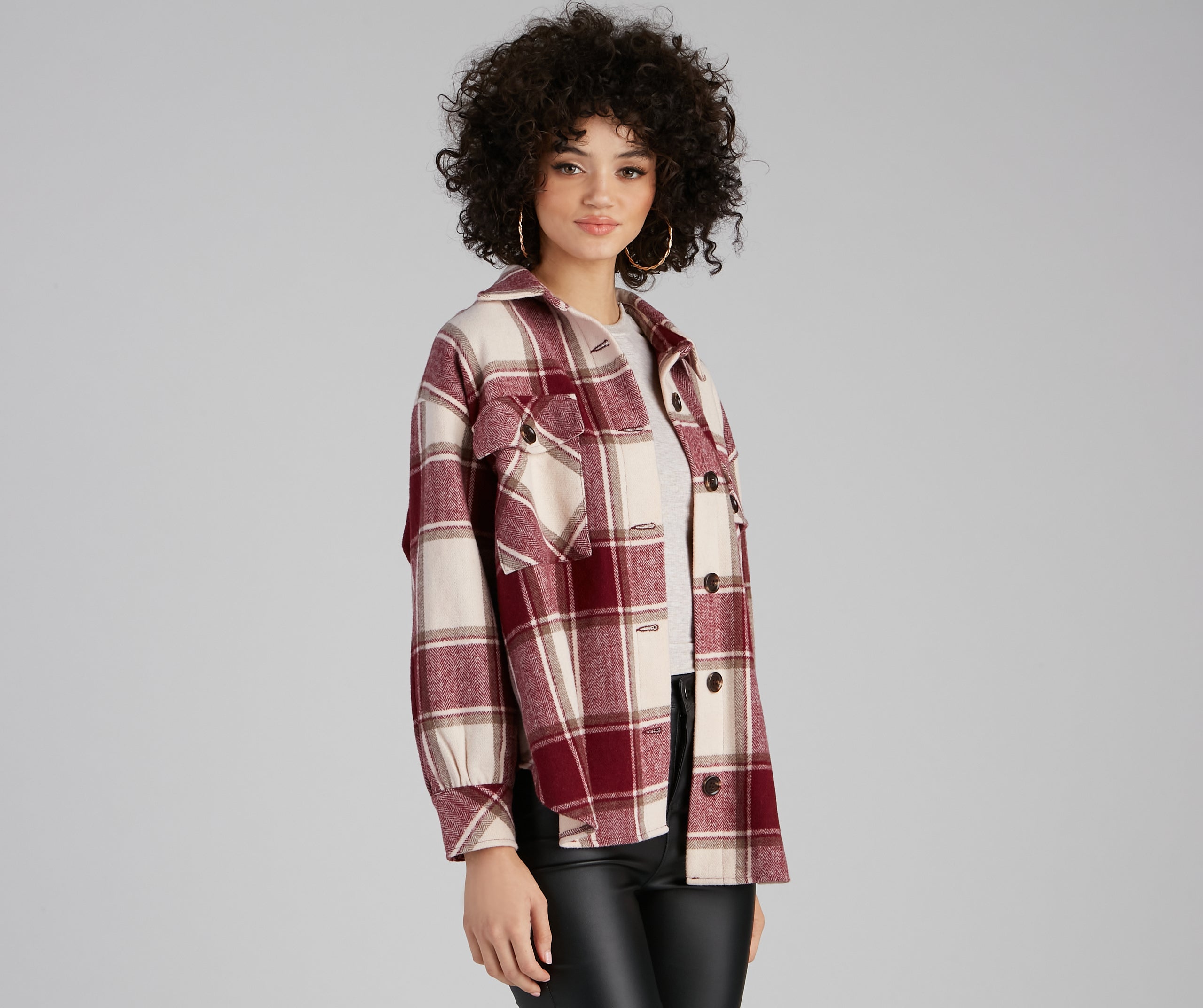 True And Trendy Plaid Shacket - Image 5