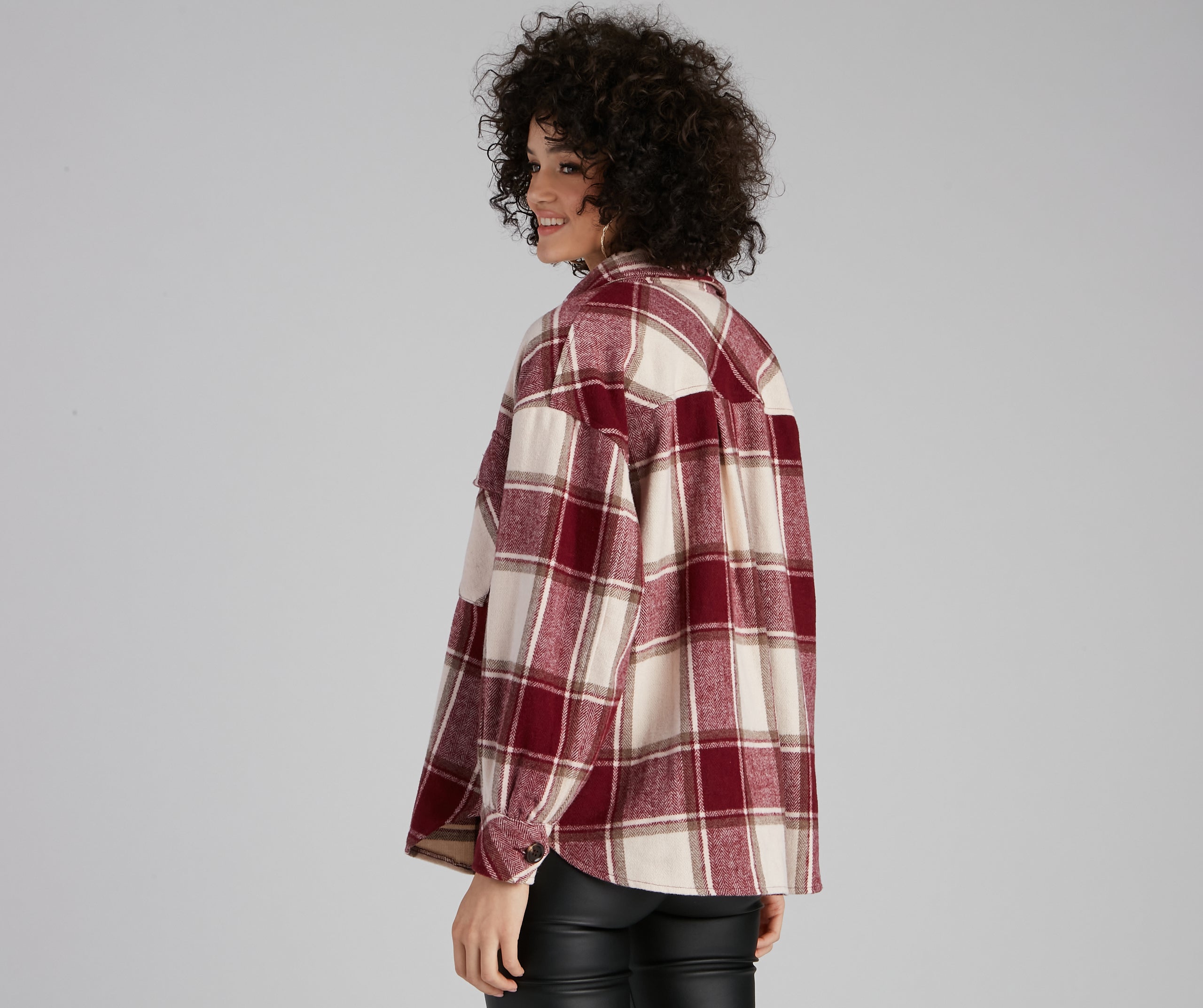 True And Trendy Plaid Shacket - Image 6