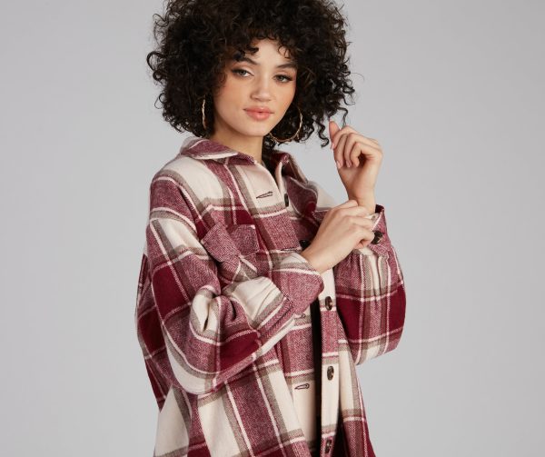 True And Trendy Plaid Shacket - Image 9