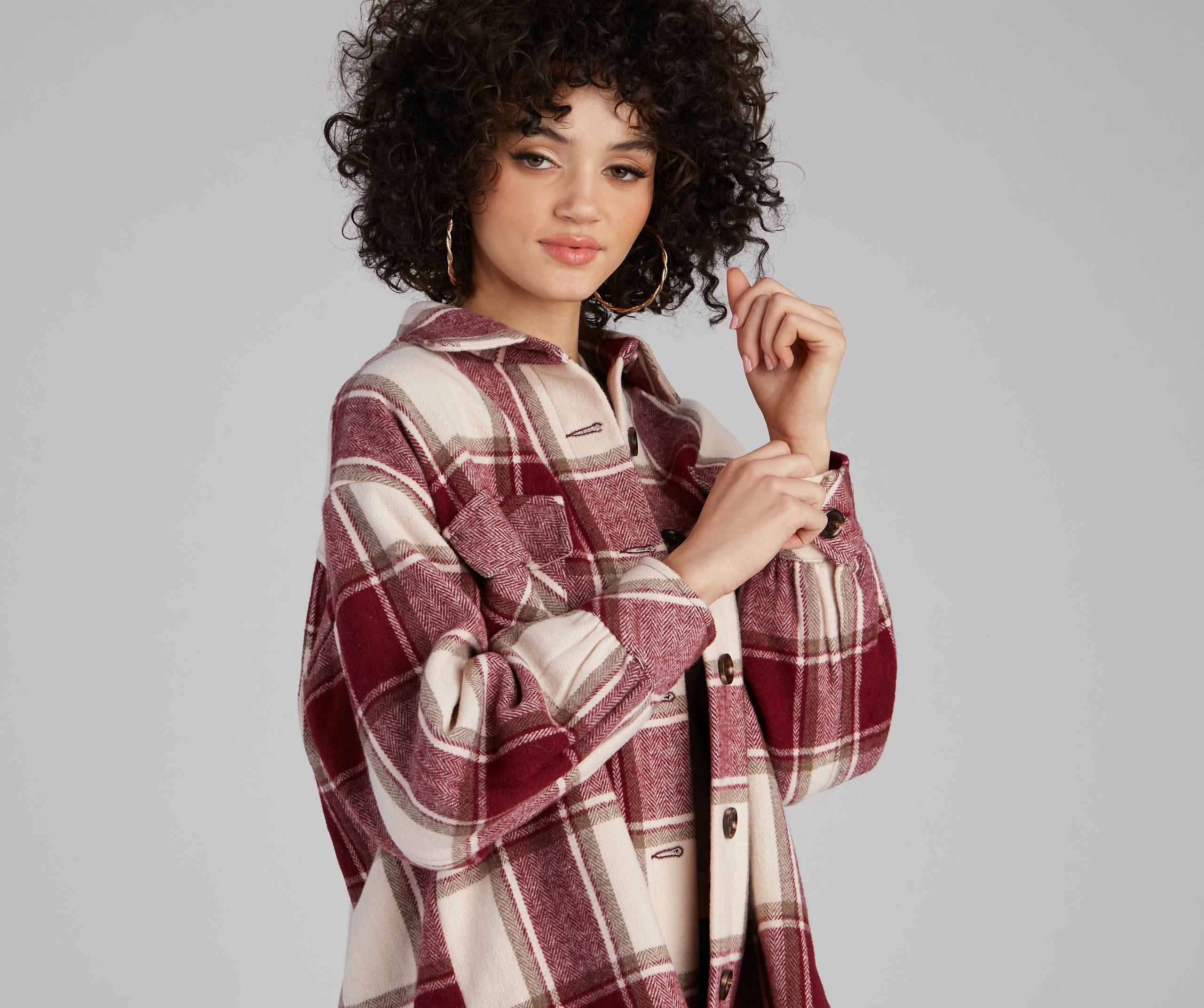 True And Trendy Plaid Shacket - Image 9