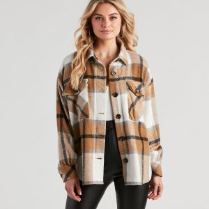 True And Trendy Plaid Shacket