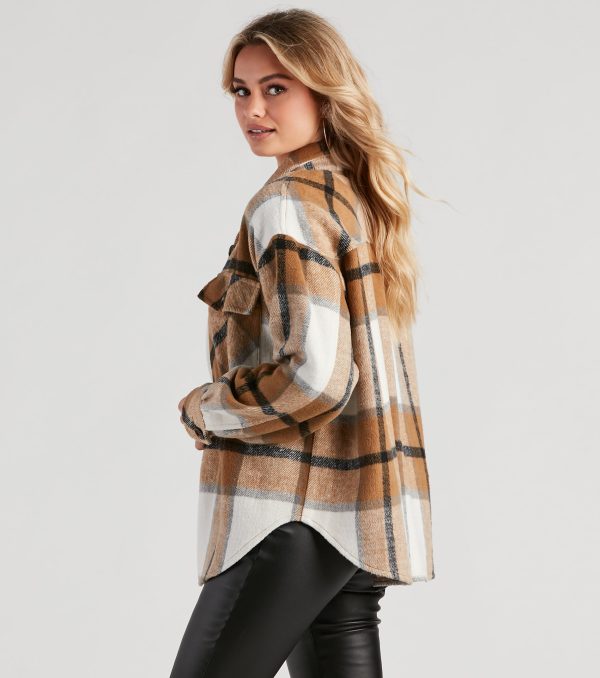 True And Trendy Plaid Shacket - Image 2