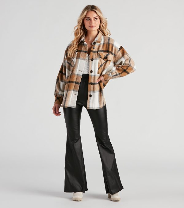 True And Trendy Plaid Shacket - Image 3