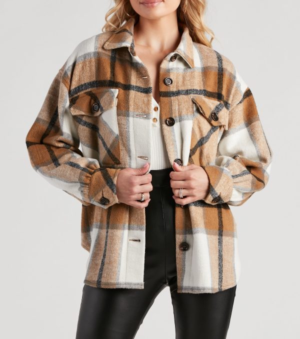 True And Trendy Plaid Shacket - Image 4