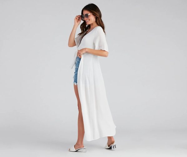 Paseo Sunset Tie Front Kimono Duster - Image 3