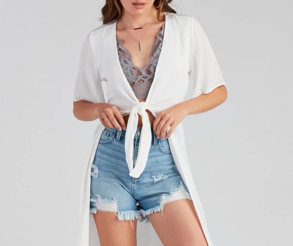 Paseo Sunset Tie Front Kimono Duster - Image 4