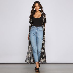 Floral Vibes Chiffon Duster