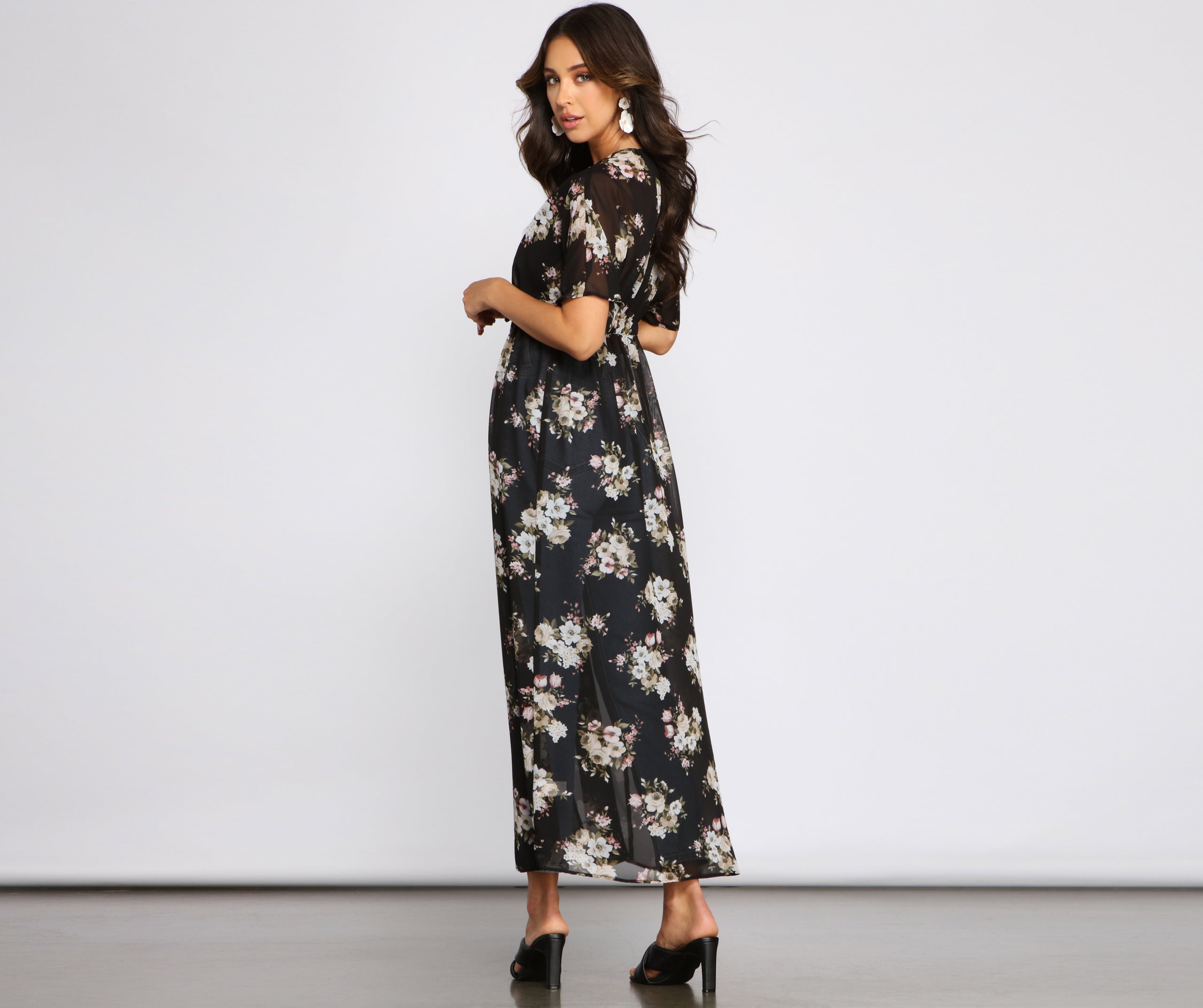 Floral Vibes Chiffon Duster - Image 2