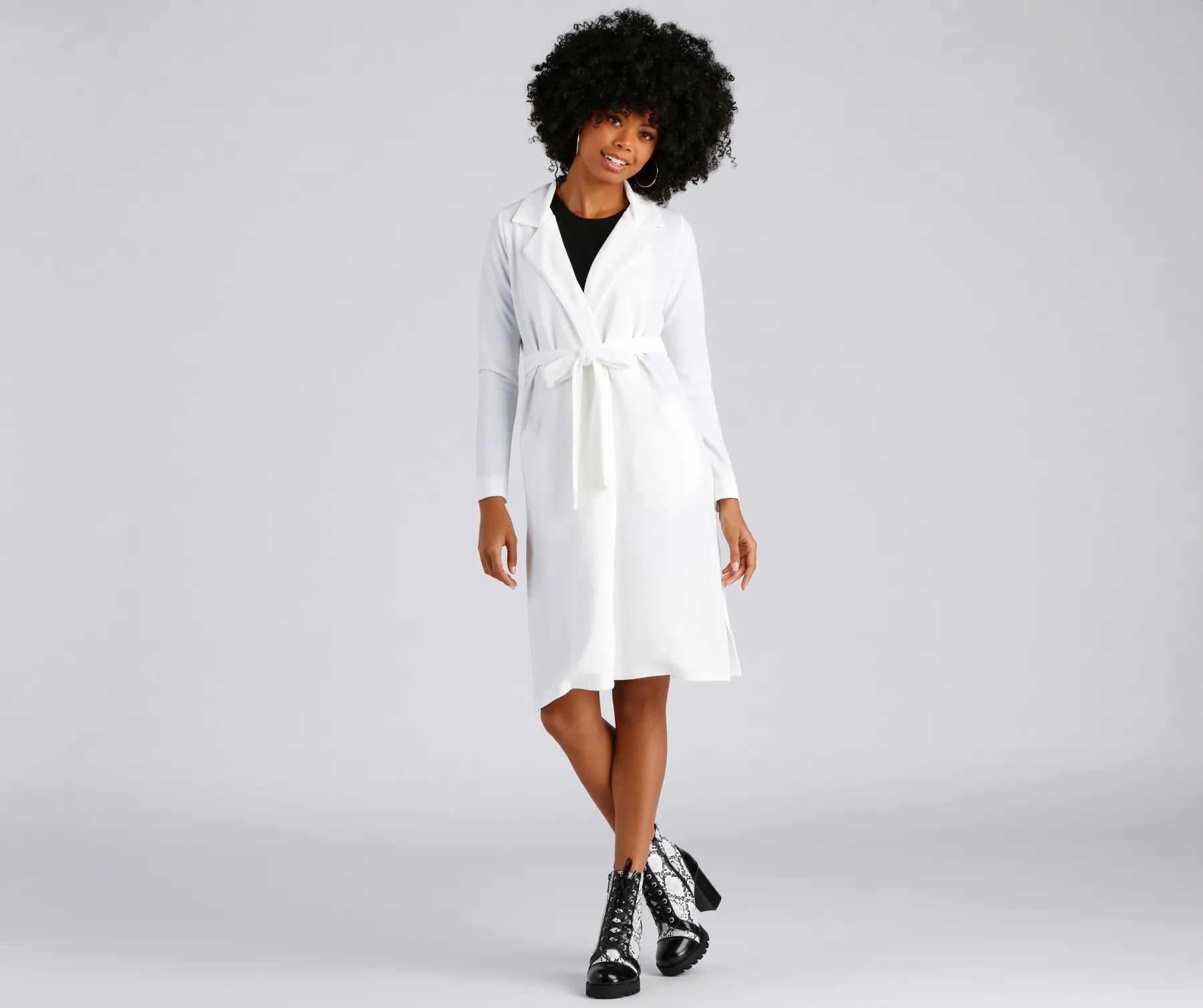 Making Moves Tie Waist Trench - Image 10