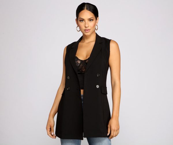 City Chic Double Breasted Vest - Image 6