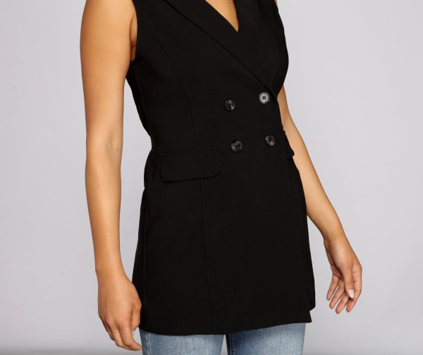 City Chic Double Breasted Vest - Image 8