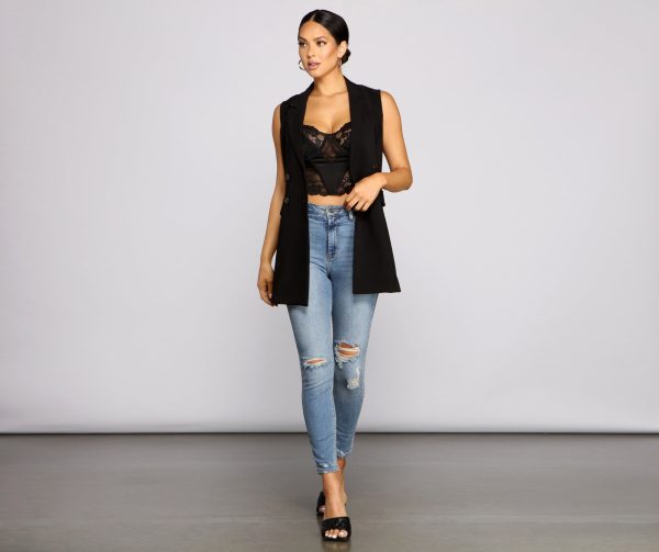 City Chic Double Breasted Vest - Image 9