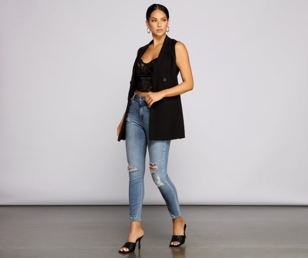 City Chic Double Breasted Vest - Image 10