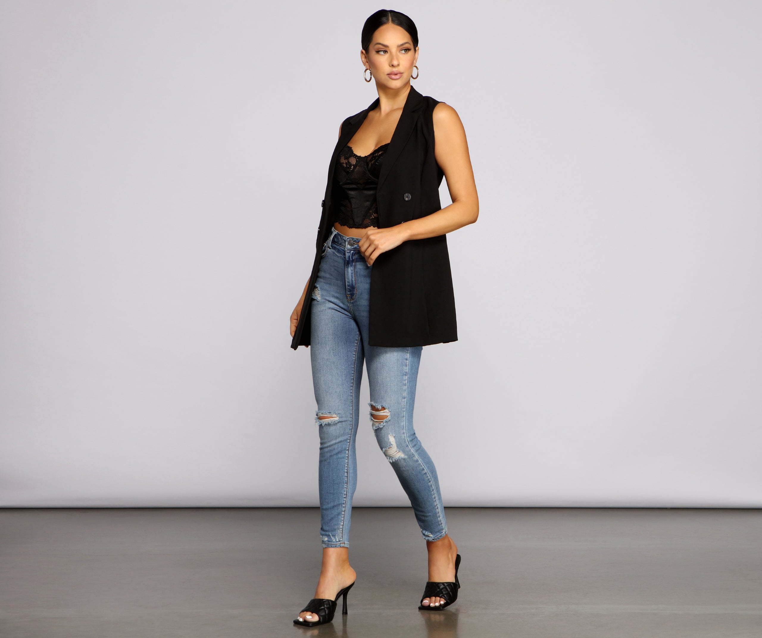 City Chic Double Breasted Vest - Image 10
