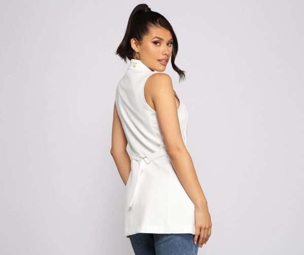 City Chic Double Breasted Vest - Image 3