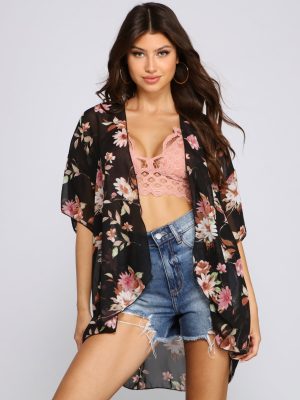 Floral Fashionista Chiffon Kimono