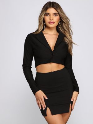 So Posh Cropped Blazer