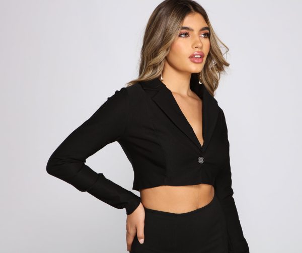 So Posh Cropped Blazer - Image 4