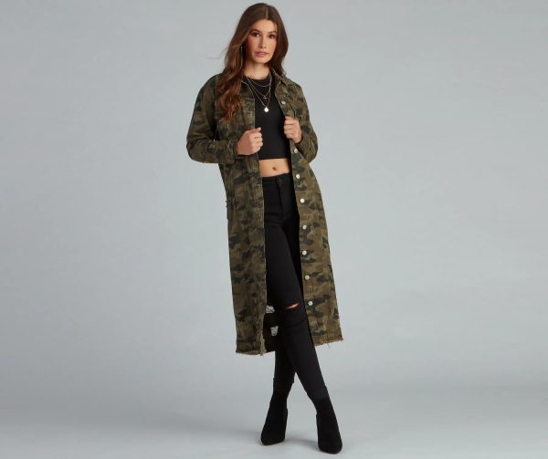 Step Up Camo Long Line Jacket - Image 2