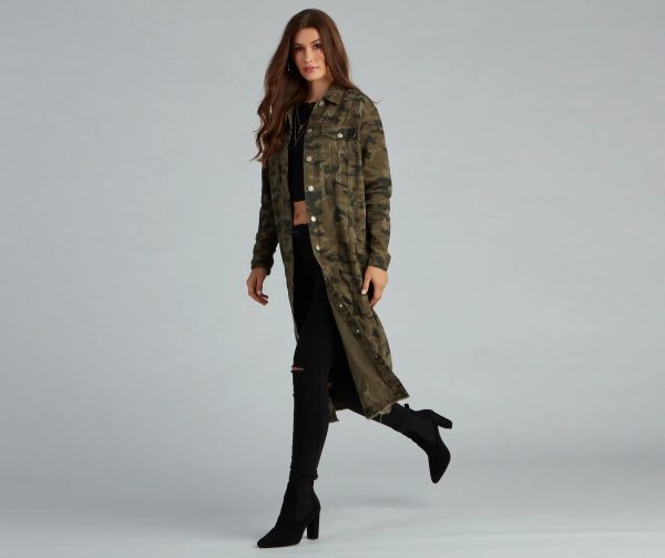 Step Up Camo Long Line Jacket - Image 3