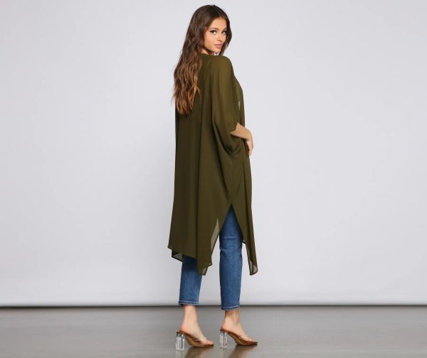 Essential Oversized Chiffon Kimono - Image 10