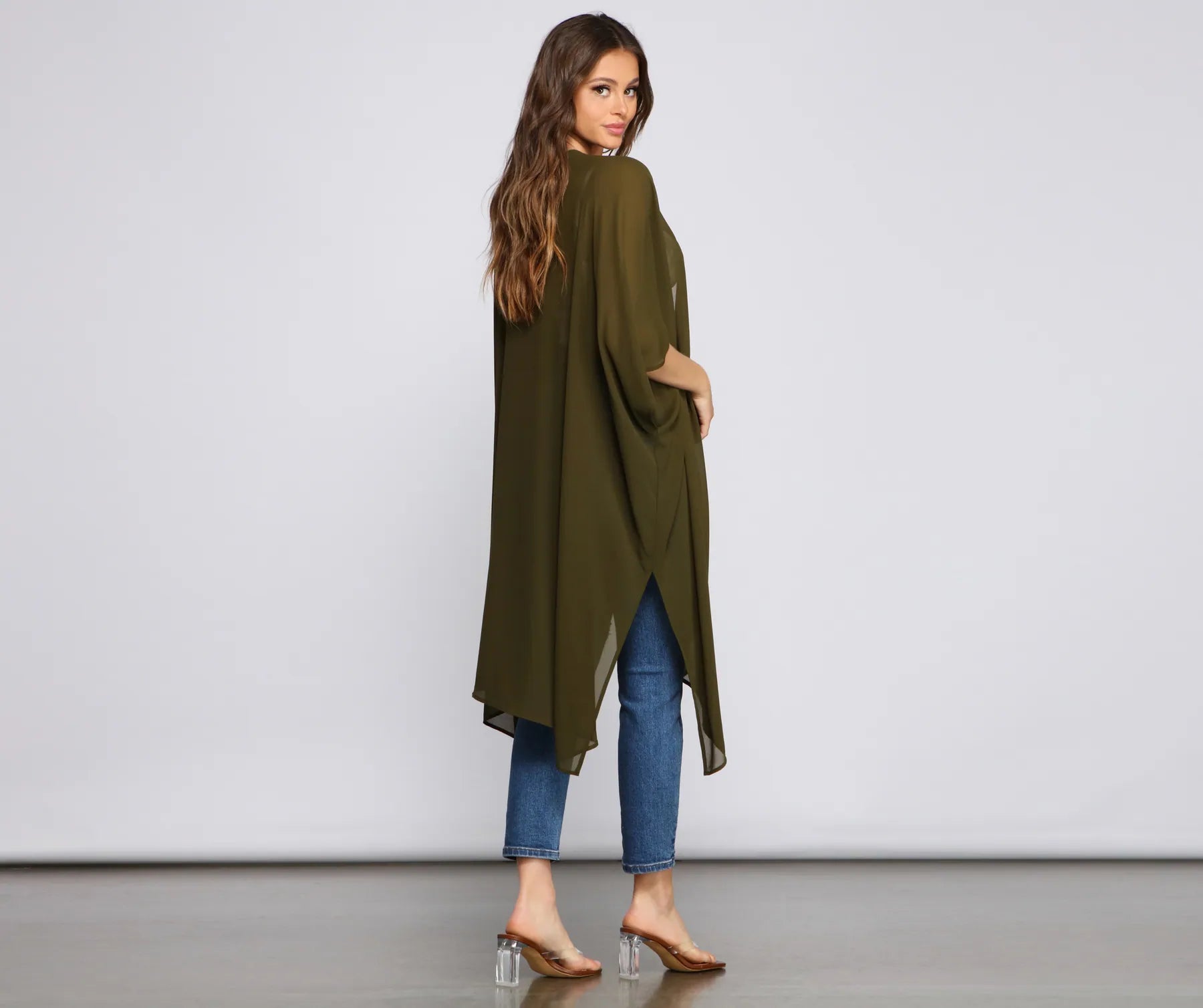 Essential Oversized Chiffon Kimono - Image 10
