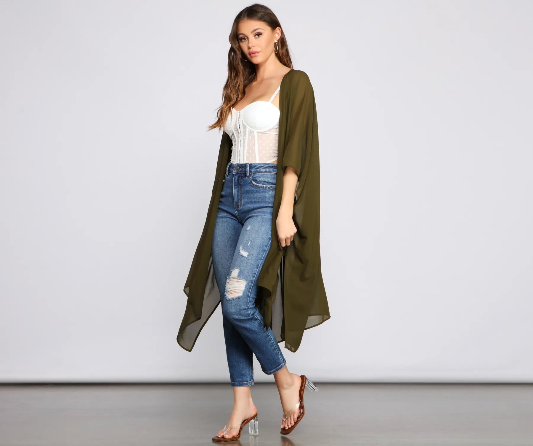Essential Oversized Chiffon Kimono - Image 11