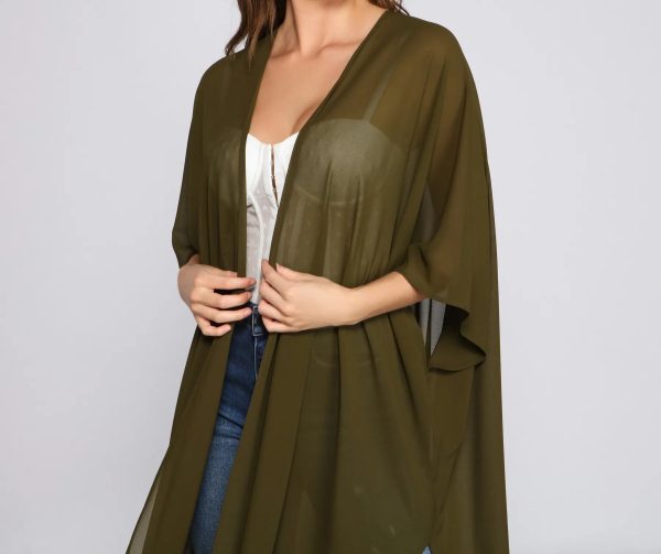 Essential Oversized Chiffon Kimono - Image 12