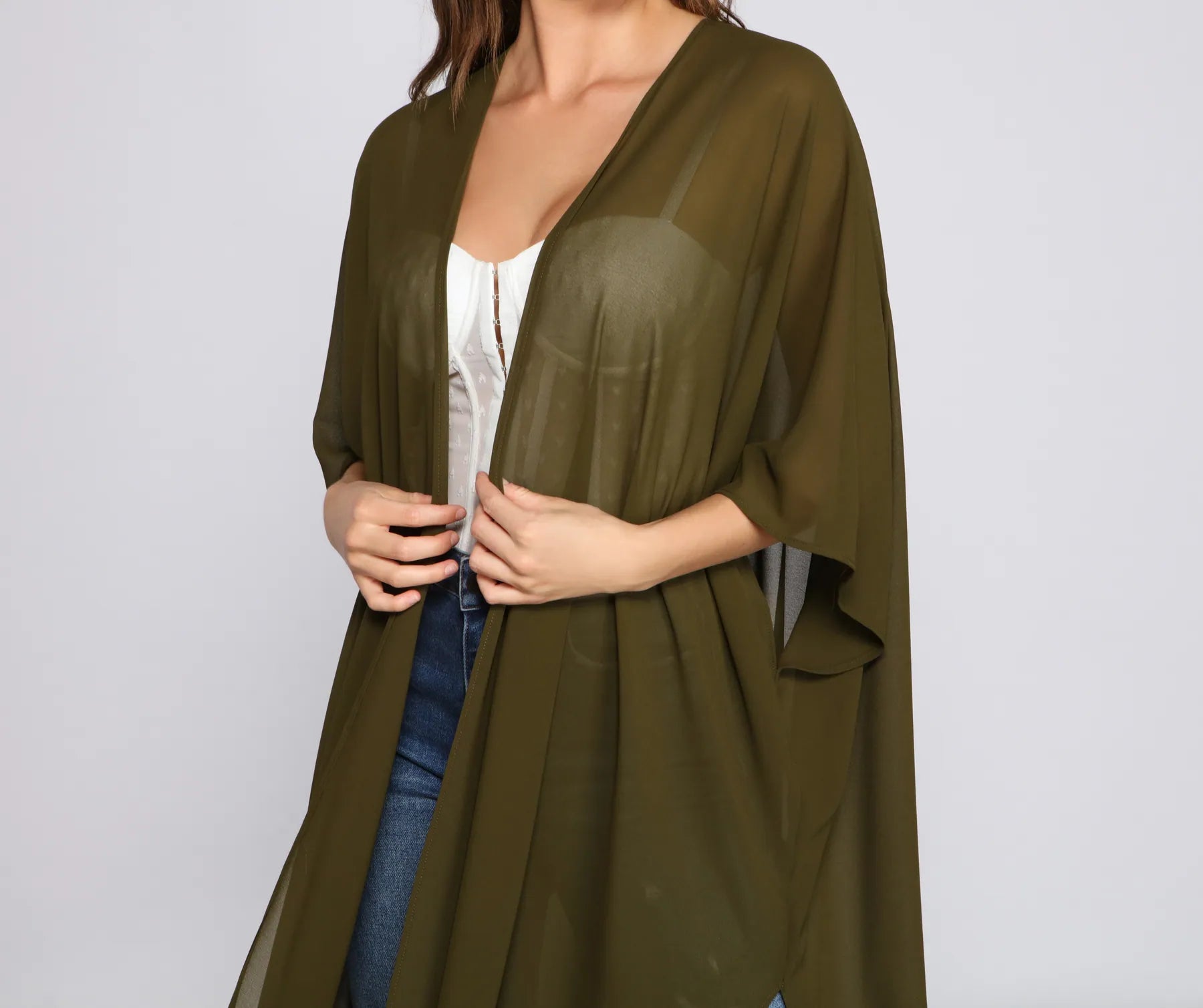 Essential Oversized Chiffon Kimono - Image 12