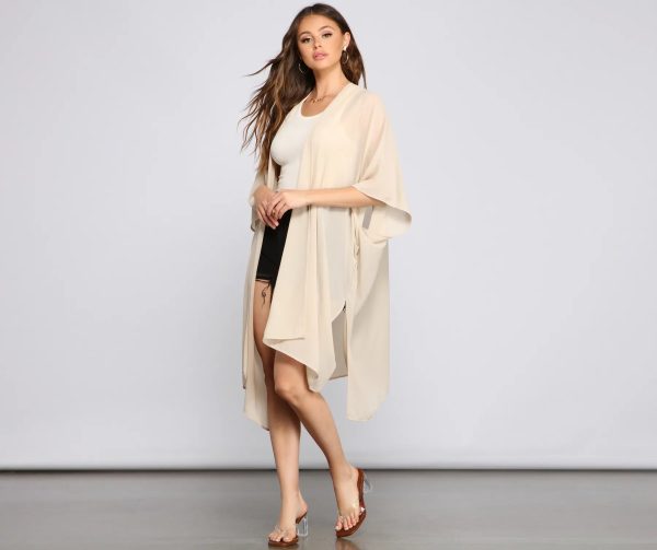 Essential Oversized Chiffon Kimono - Image 3