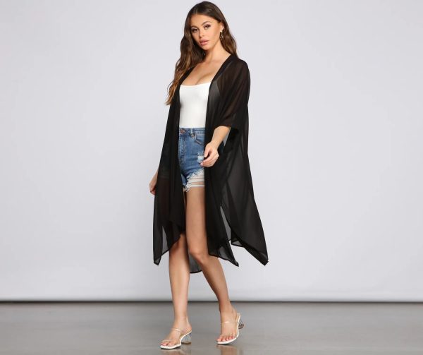 Essential Oversized Chiffon Kimono - Image 5