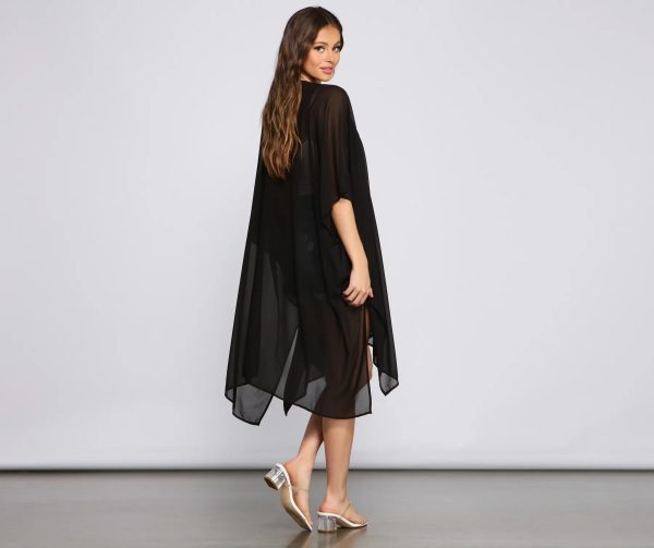 Essential Oversized Chiffon Kimono - Image 6